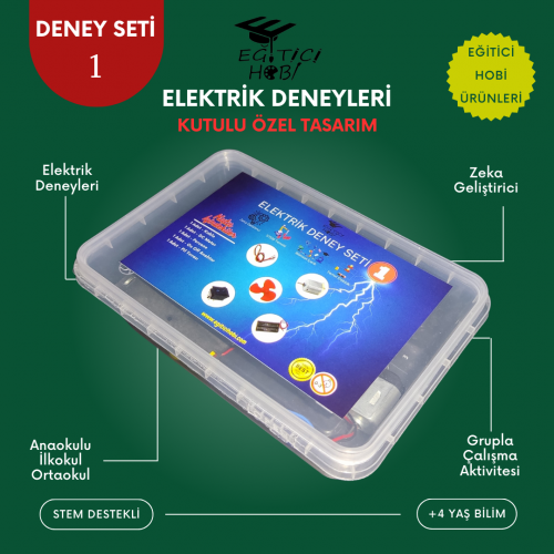 Kutulu, Elektrik Deney Seti - 1  Eğitici Hobi Bilim Seti