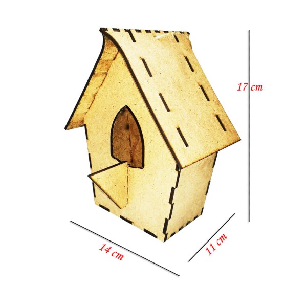 3 mm MDF Kuş Evi Boyama Maketi