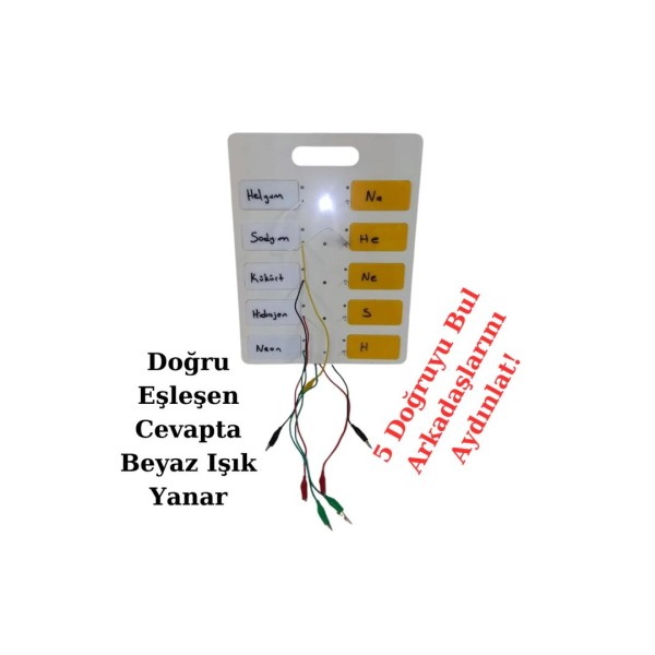 Kelime Eşleştirme Tahtası - Silinebilir - Pilli Kablolu