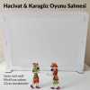 Hacivat ile Karagöz Oyunu Sahnesi Ahşap 90x65x30cm